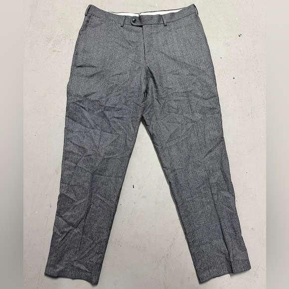 SUITSUPPLY Dress Pants 38S Wool Flannel Brescia Blueline Trouser Houndstooth